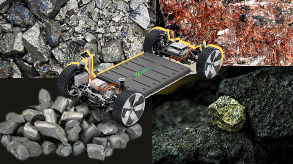 How many pounds of raw materials are needed to make an electric car battery?