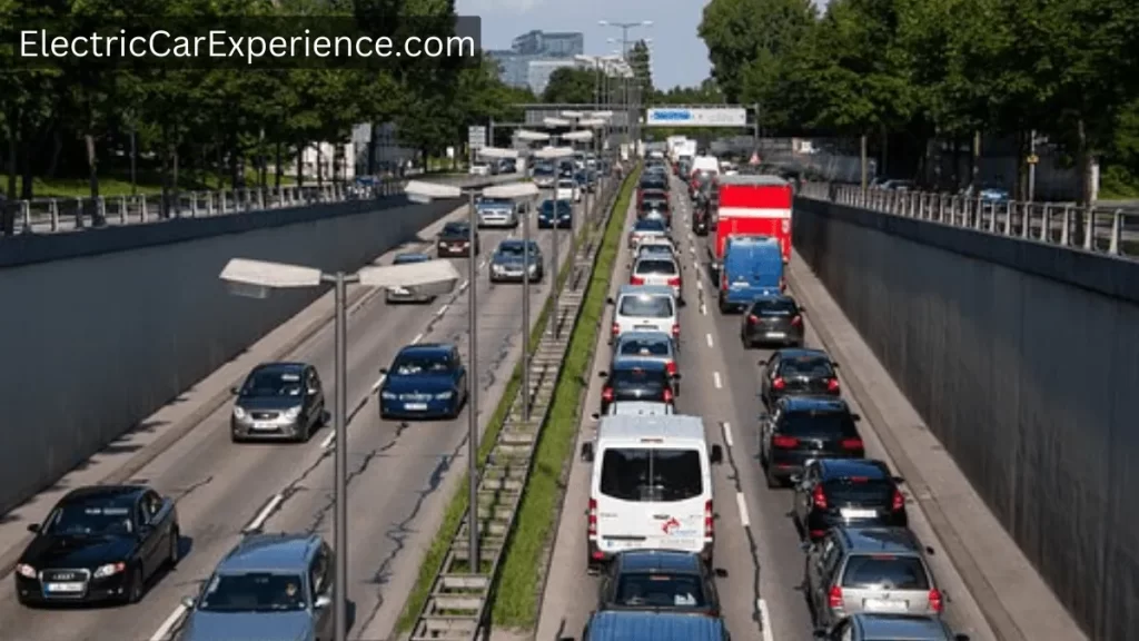 Electric Car And Tesla Range Loss in Traffic Jam
